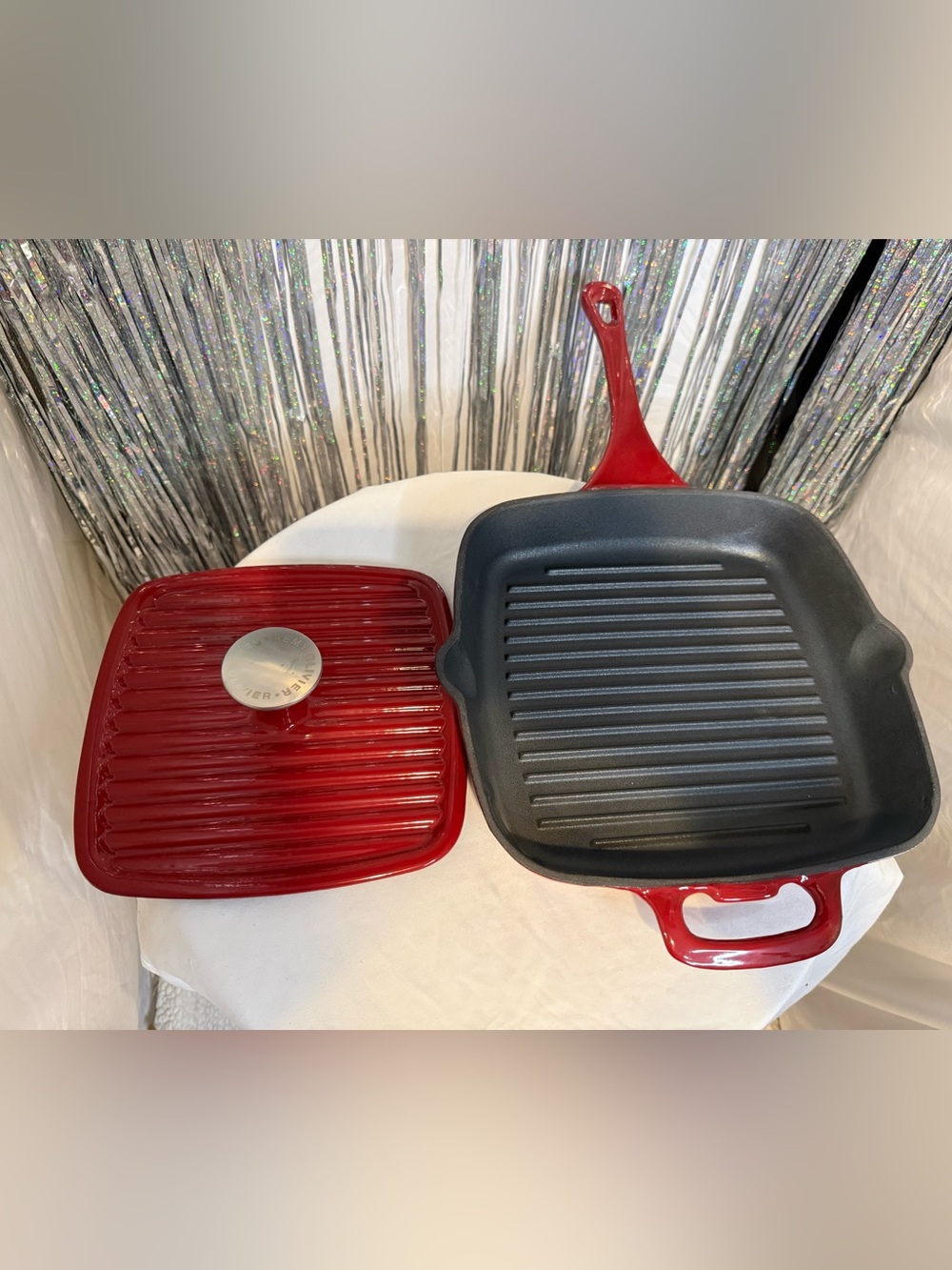 Cast Iron Square Grill Skillet - Red - Picture 10 of 10